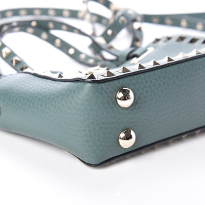 Valentino Garavani Grained Calfskin Micro Rockstud Tote Giada 8 of 9