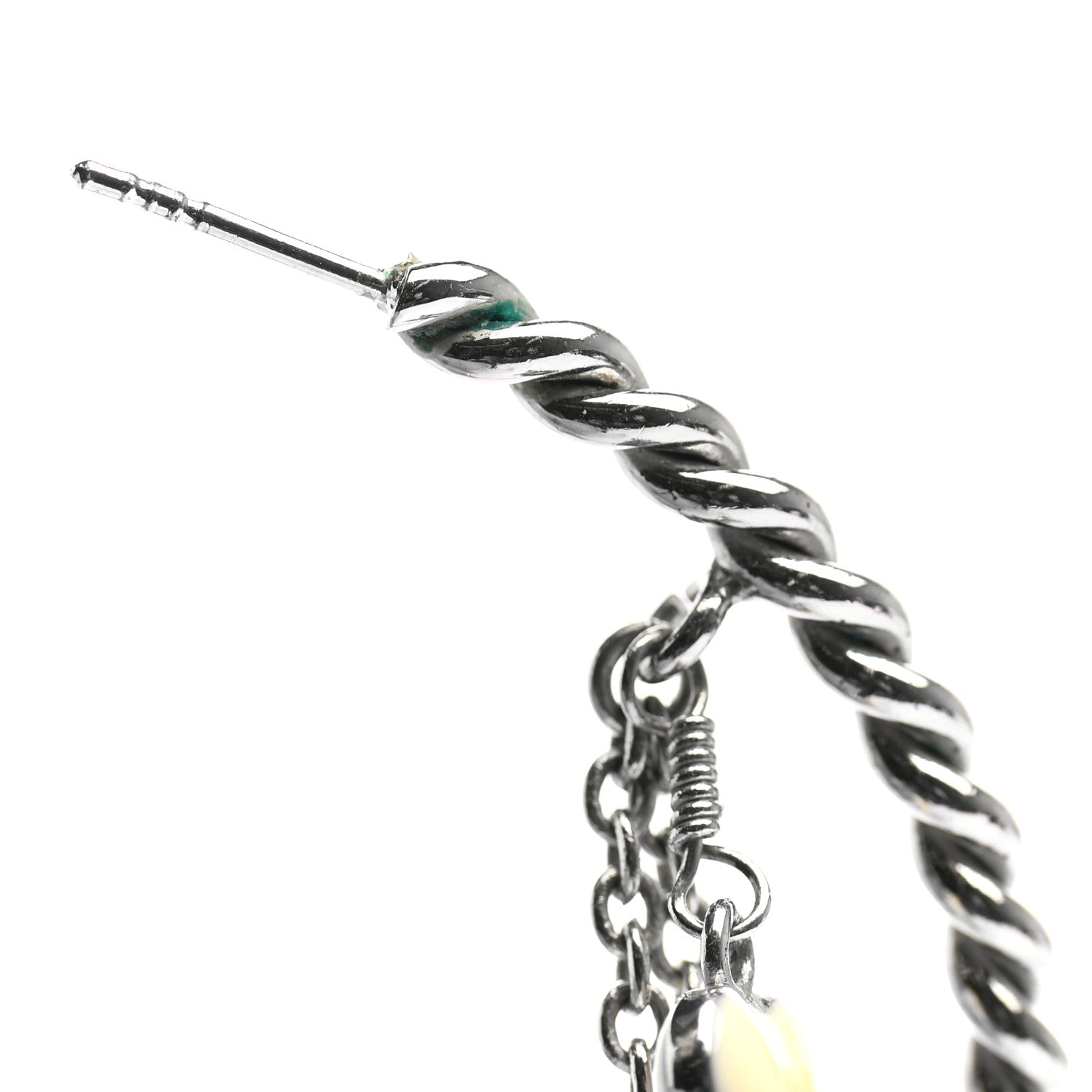 Louis Vuitton Sweet Monogram Creole Hoop Earrings Silver 5 of 6