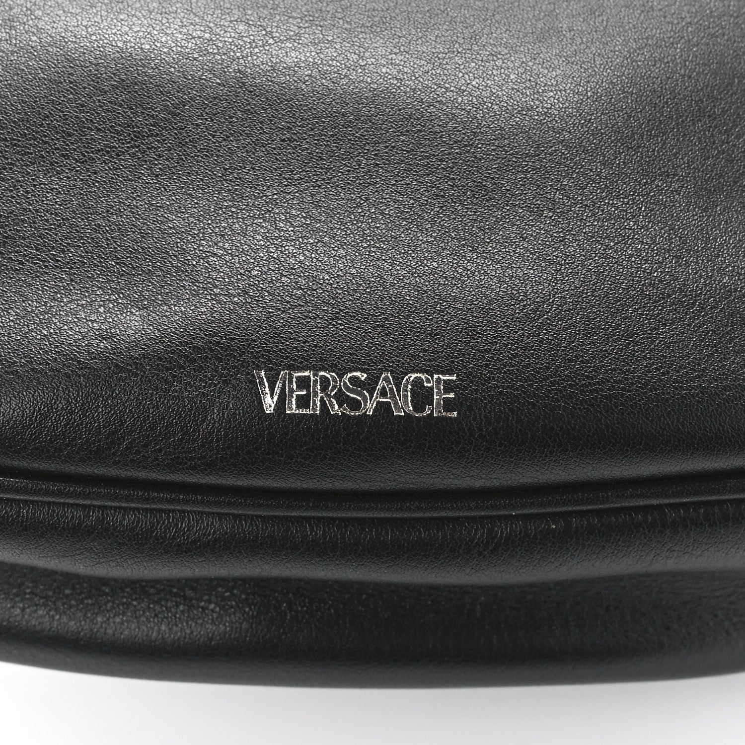 Versace Calfskin Small Repeat Zip Hobo Black 9 of 13