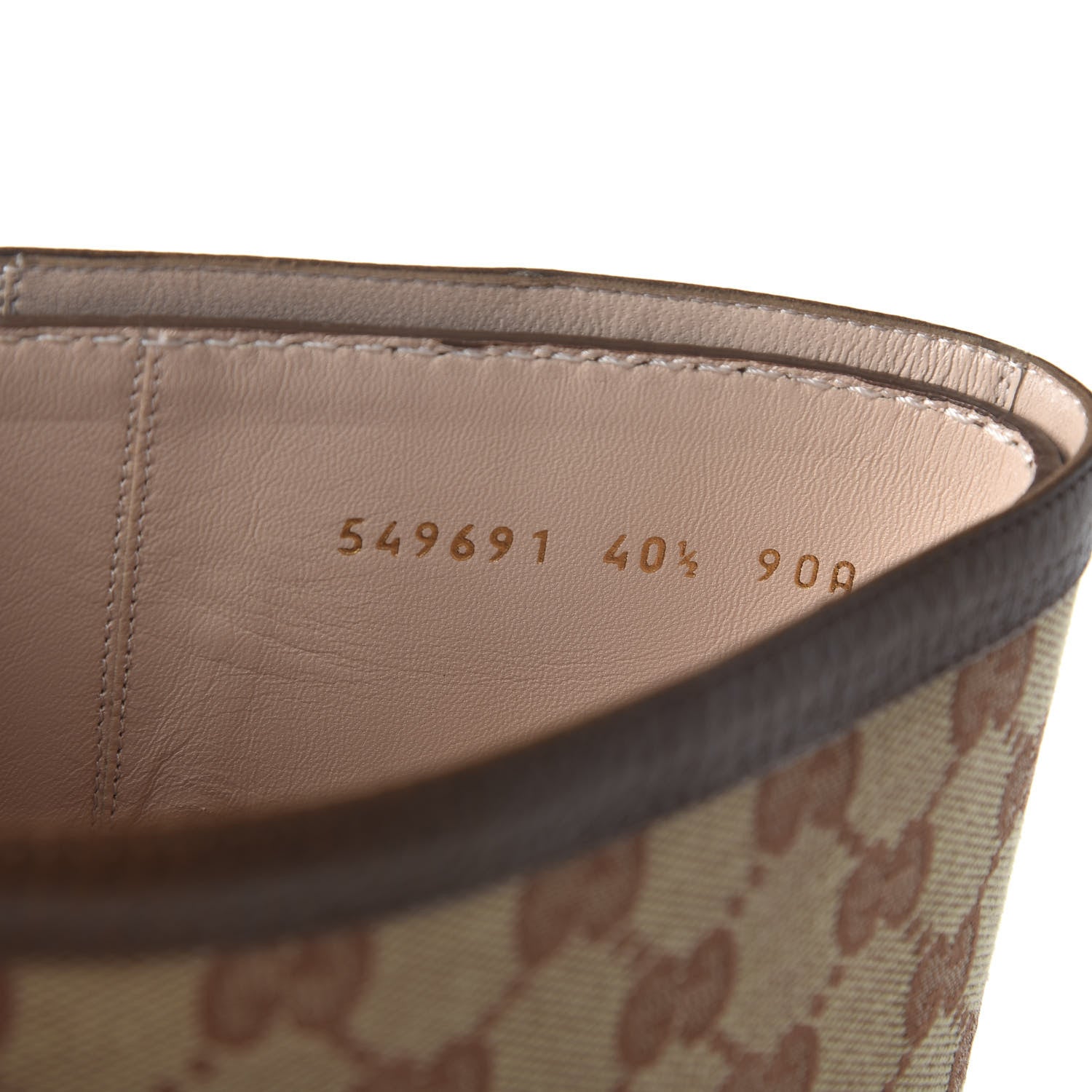 Gucci GG Monogram Calfskin Lola Tall Boots 40.5 Beige Ruggine Cuir 7 of 7