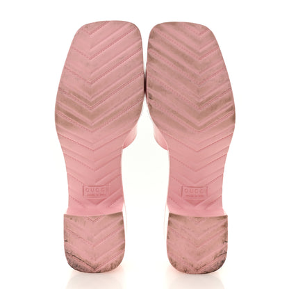 Gucci Rubber Gucci Logo Womens Platform 20/60mm Slide Sandals 41 Wild Rose 6 of 13