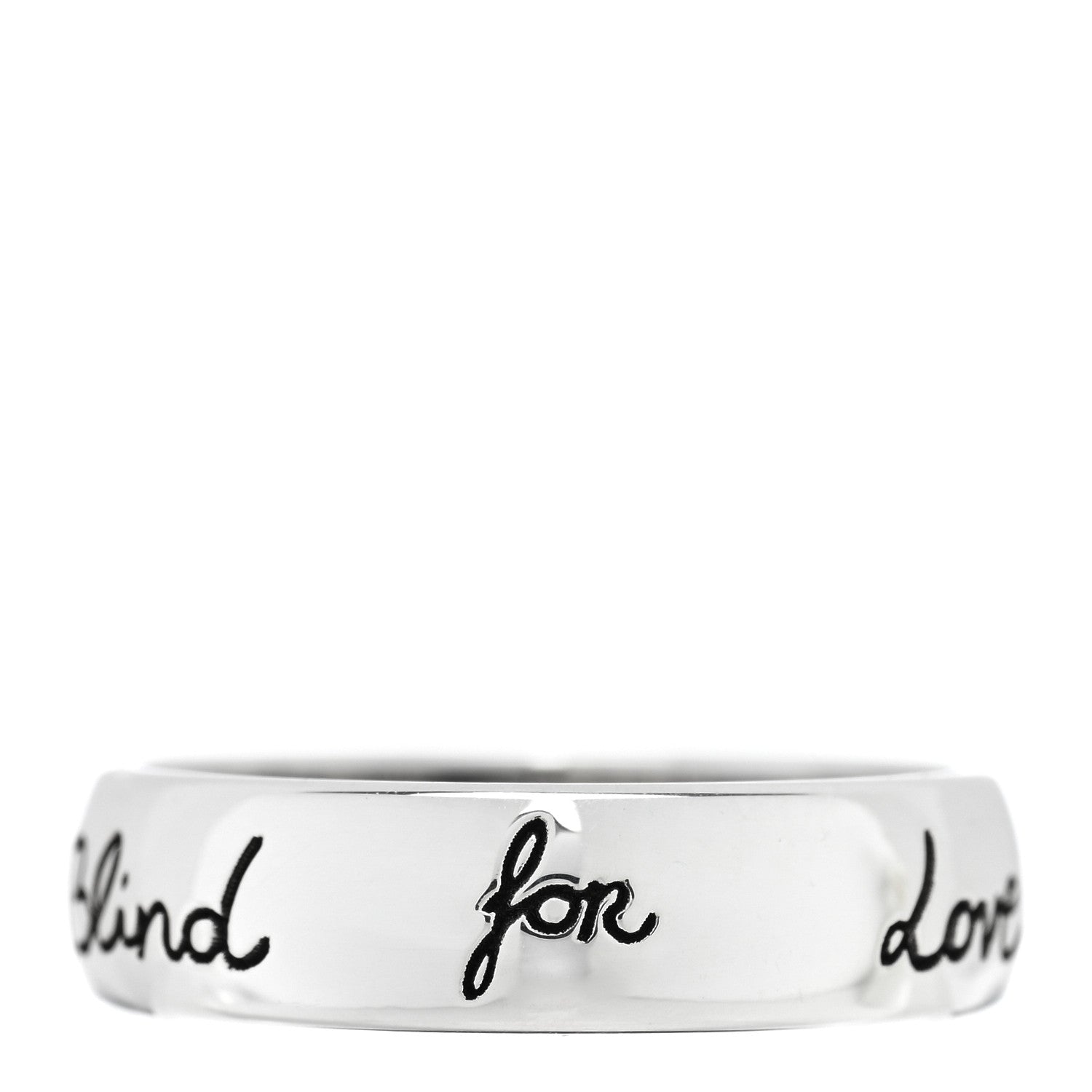 Gucci Sterling Silver Blind for Love Band Ring 52 6 1 of 4