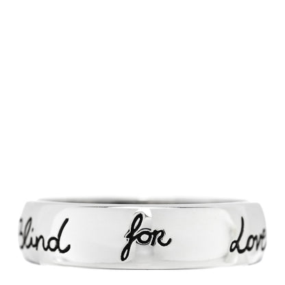 Gucci Sterling Silver Blind for Love Band Ring 52 6 1 of 4