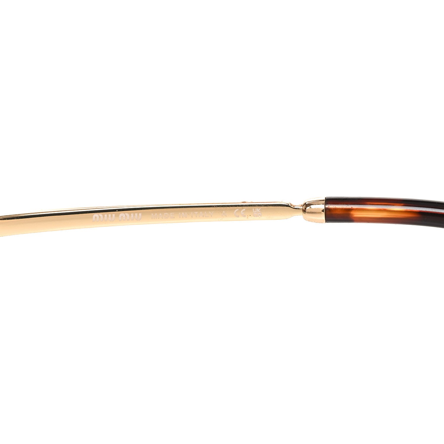 Miu Miu Metal Aube Sunglasses SMUA51 Gold Tortoise 5 of 7