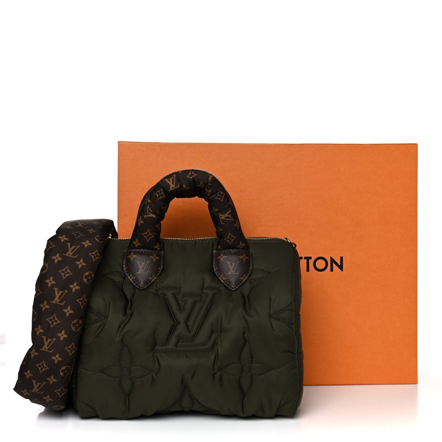 Econyl Mini Monogram Pillow Speedy Bandouliere 25 Khaki