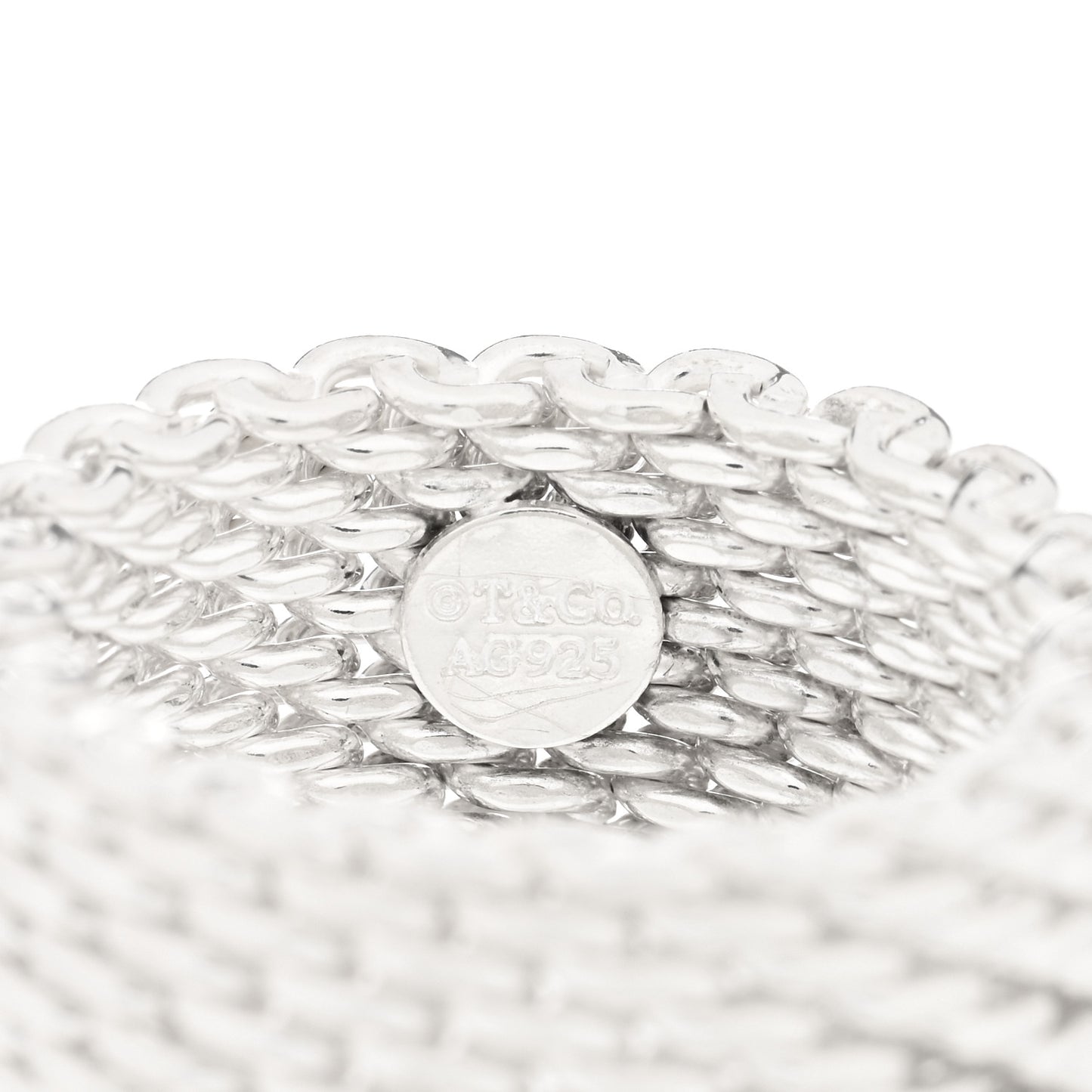 Sterling Silver Somerset Mesh Ring 58 8.5