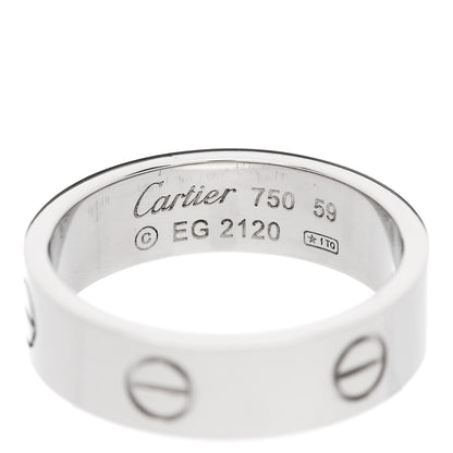 Cartier 18K White Gold 6mm LOVE Ring 59 8.75 4 of 4