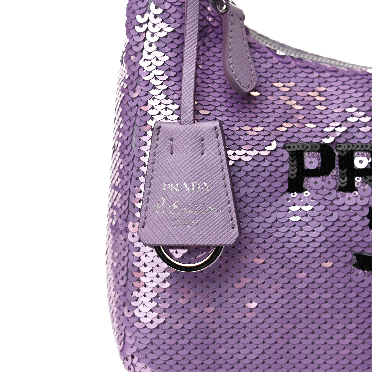 Prada Paillettes Sequin Mini Re-Edition 2000 Bag Lilium Black 10 of 13