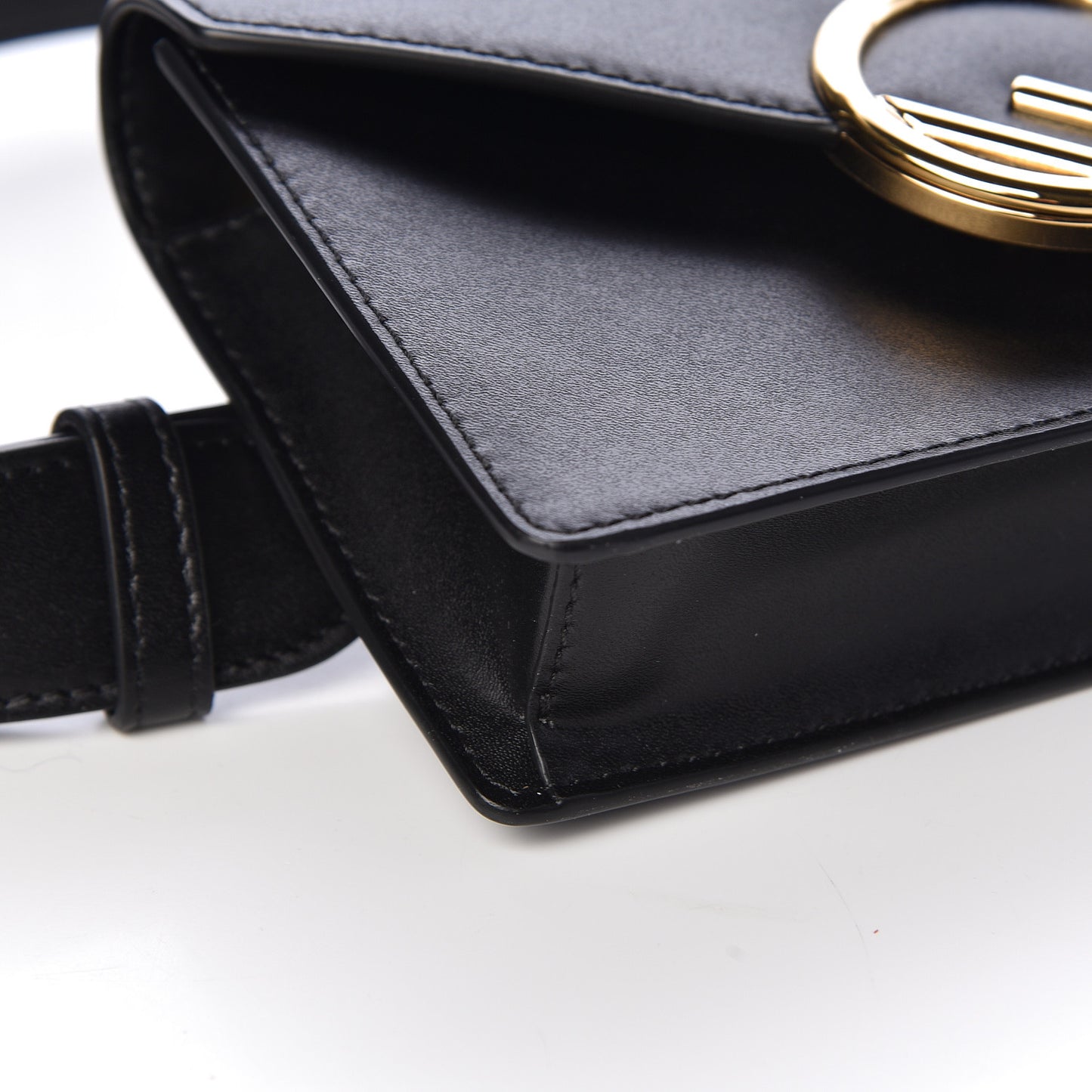 Vitello Liberty Lucido F is Fendi Envelope Belt Bag Black