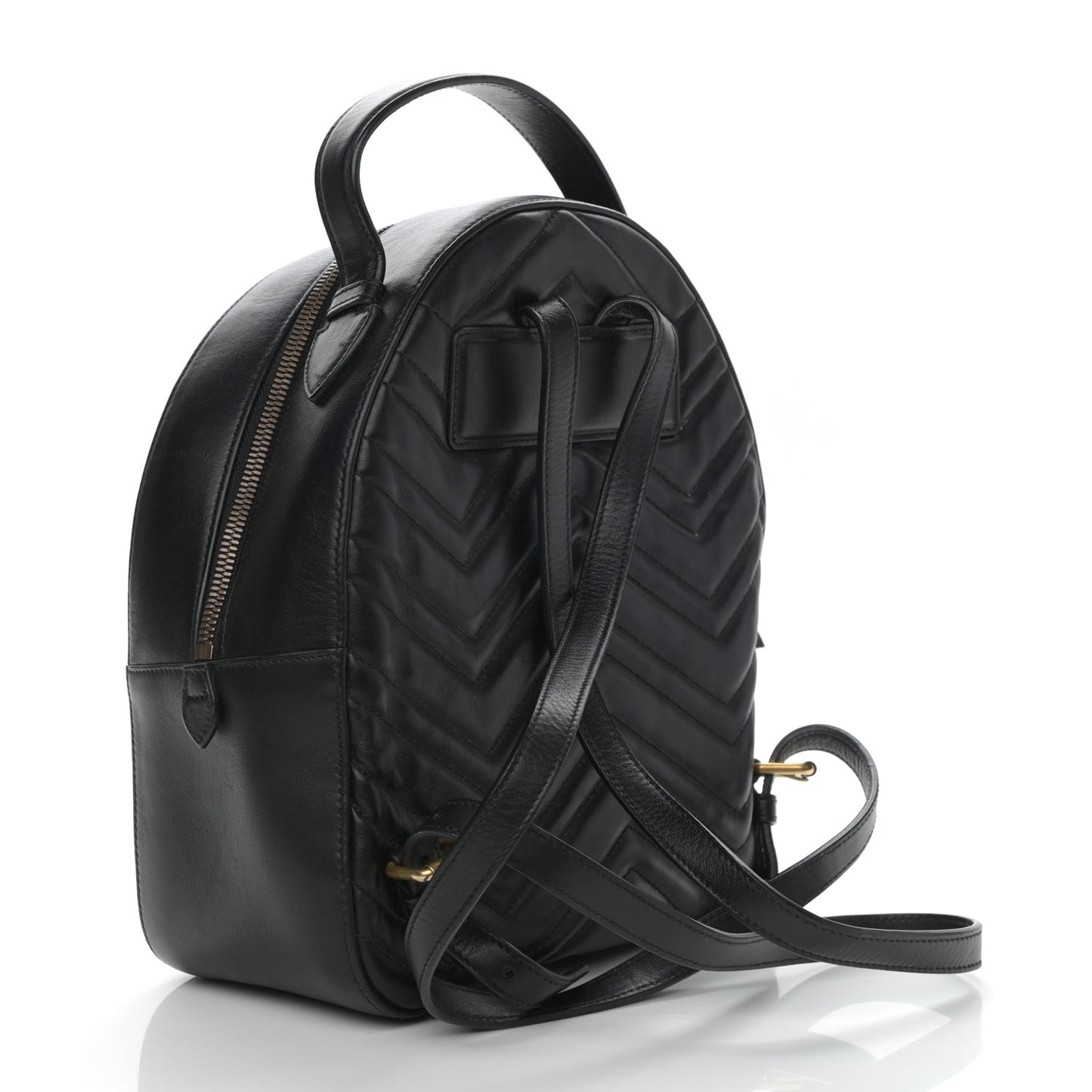 Calfskin Matelasse Animal Studs GG Marmont Dome Backpack Black