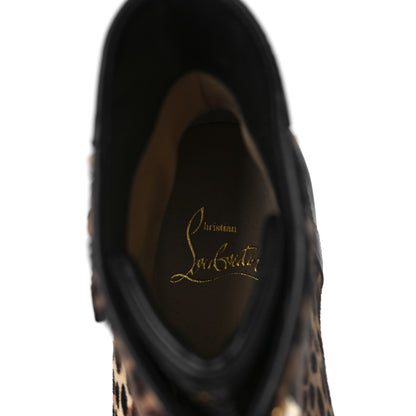 Christian Louboutin Pony Hair Calfskin Macademia Biker Boots 37.5 Black 7 of 8