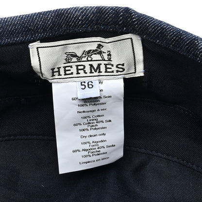 Hermes Denim Femme Saint Honore Beret 56 Indigo 8 of 8