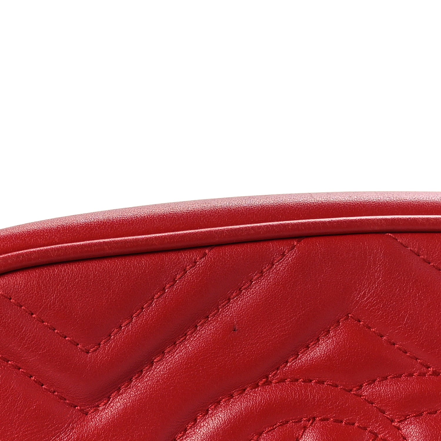 Gucci Calfskin Matelasse Small GG Marmont Chain Shoulder Bag Hibiscus Red 11 of 11