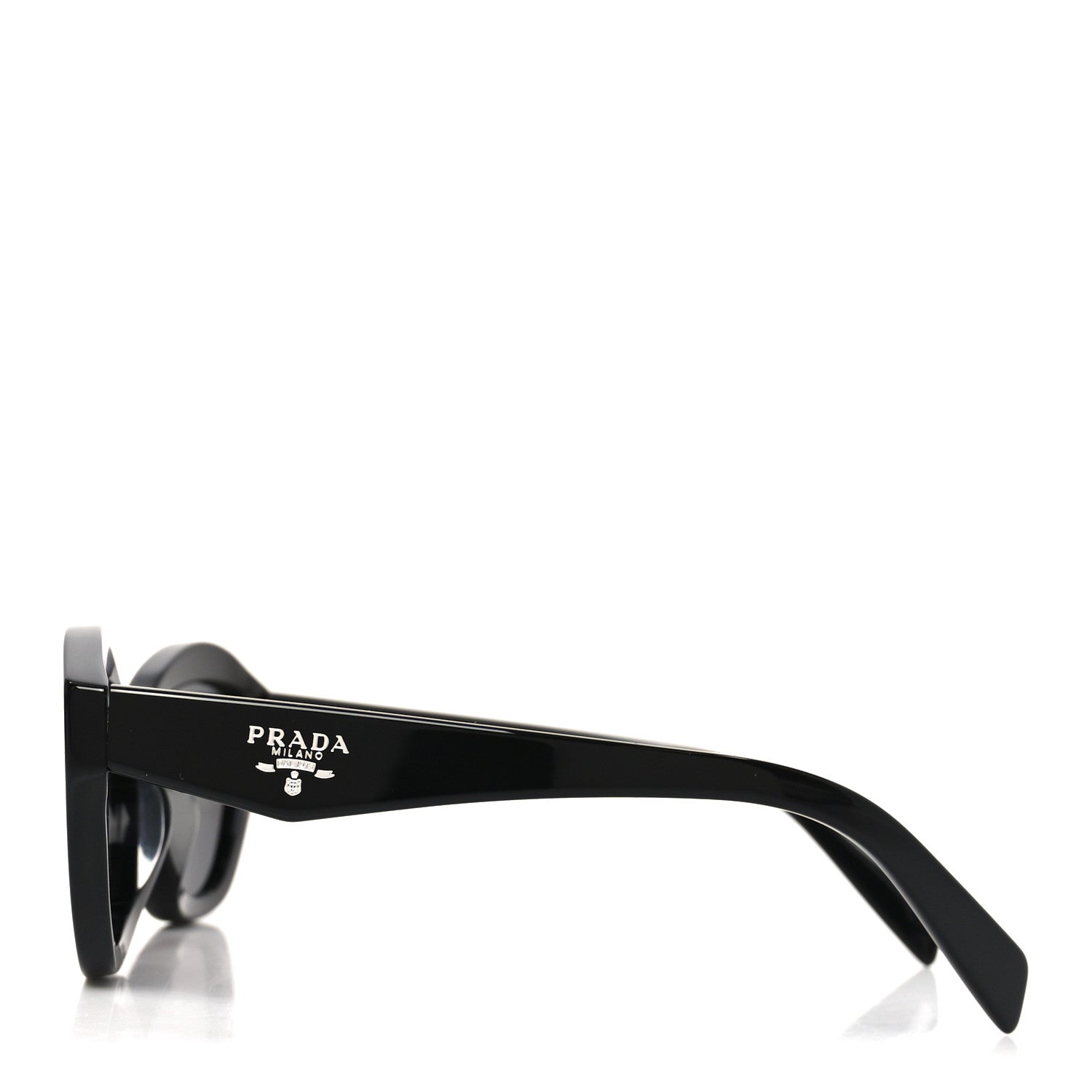 Prada Acetate Logo Sunglasses SPR A02-F Black 3 of 7