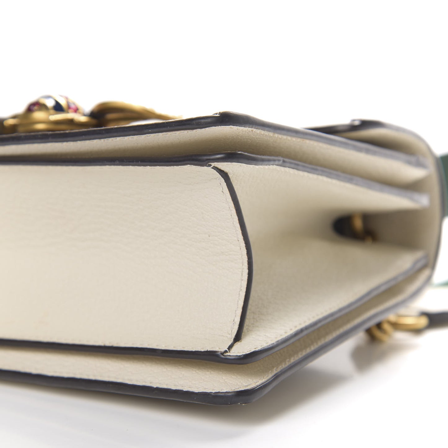 GG Supreme Monogram Small Queen Margaret Top Handle Bag White