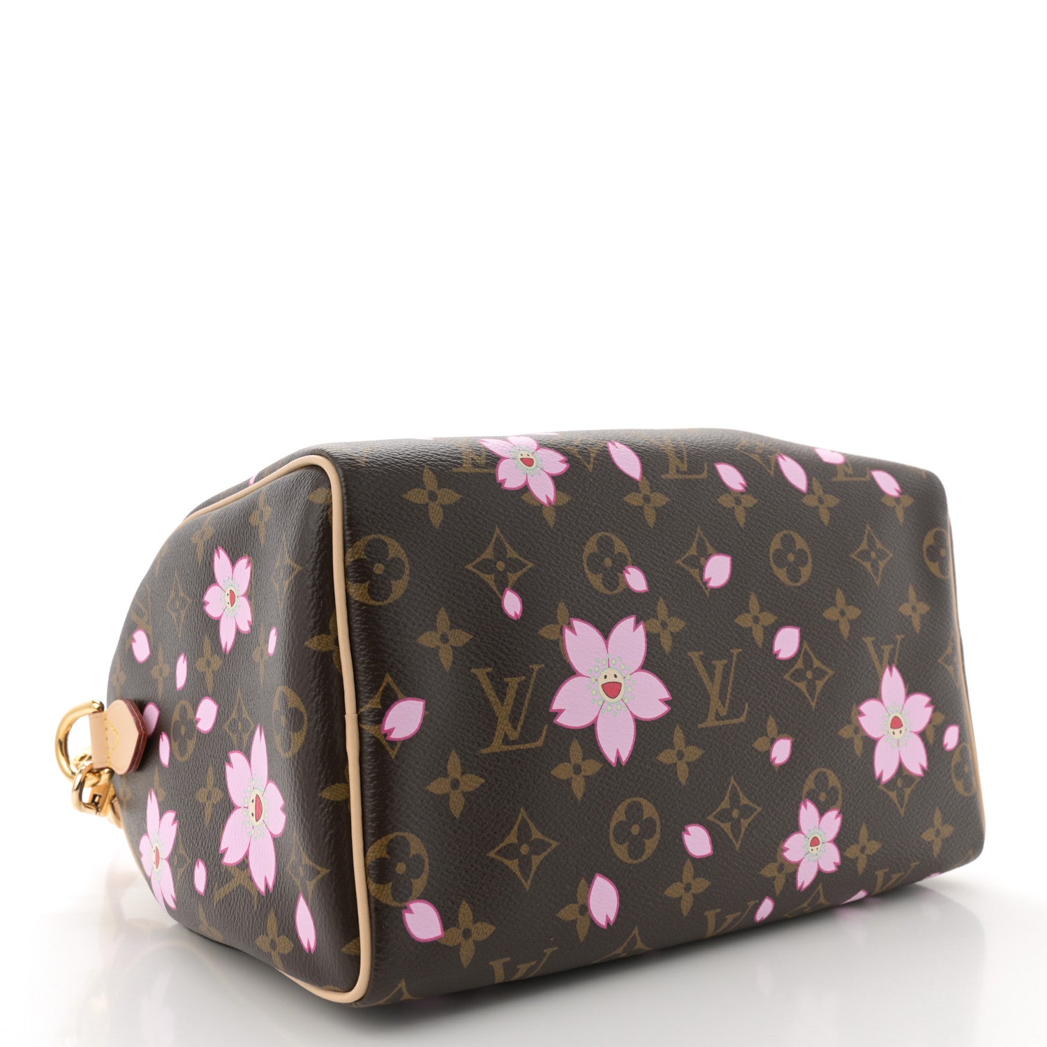 Louis Vuitton LV X TM Monogram Cherry Blossom Speedy Bandouliere 25 Sakura Brown 4 of 9