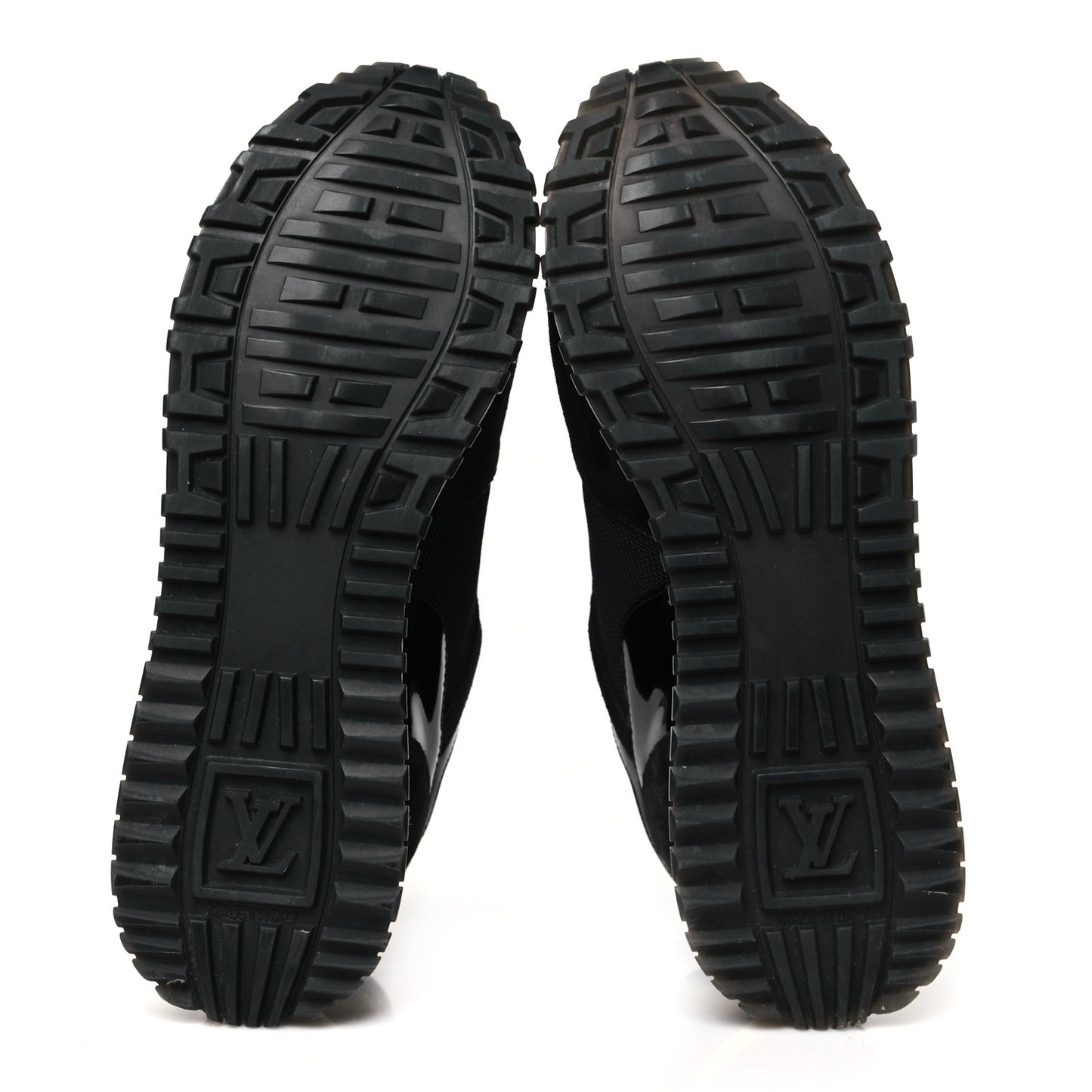 Suede Monogram Run Away Sneakers 39 Black
