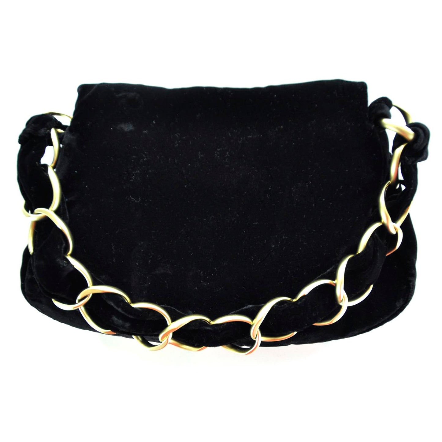 Velvet Shoulder Bag Black