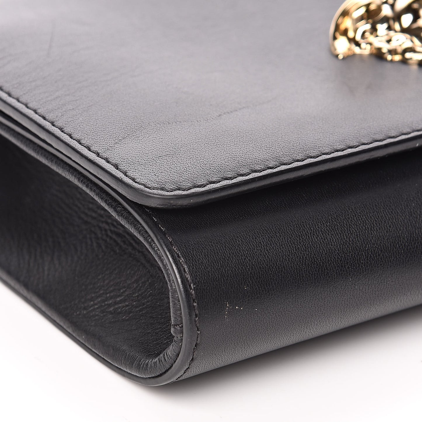 Vitello Palazzo Medusa Evening Clutch Bag Black