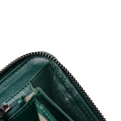 Burberry Patent Check Embossed Large Zip Around Wallet Veridian Green 10 of 10