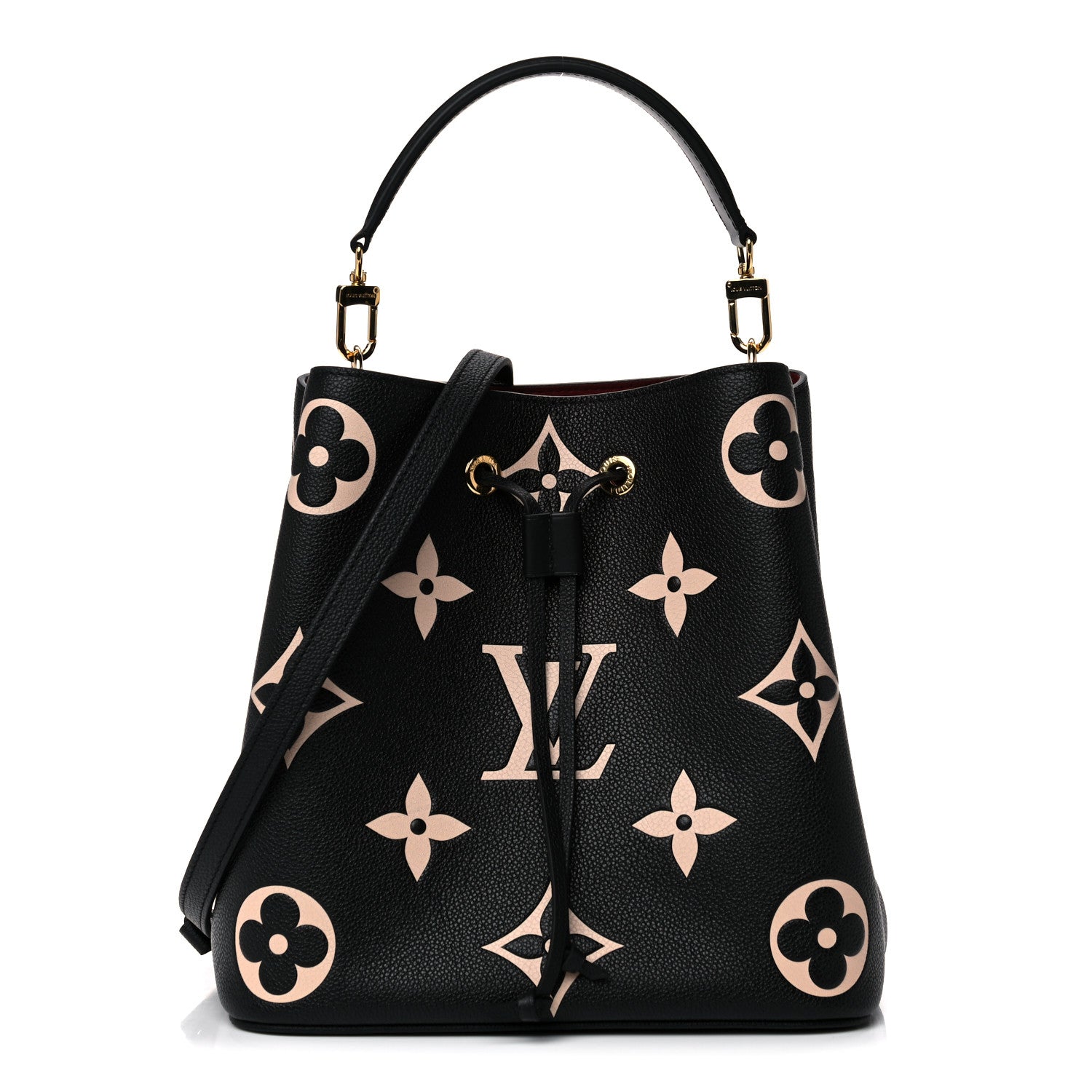 Louis Vuitton Empreinte Monogram Giant Neonoe MM Black Beige 1 of 10
