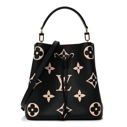 Louis Vuitton Empreinte Monogram Giant Neonoe MM Black Beige 1 of 10