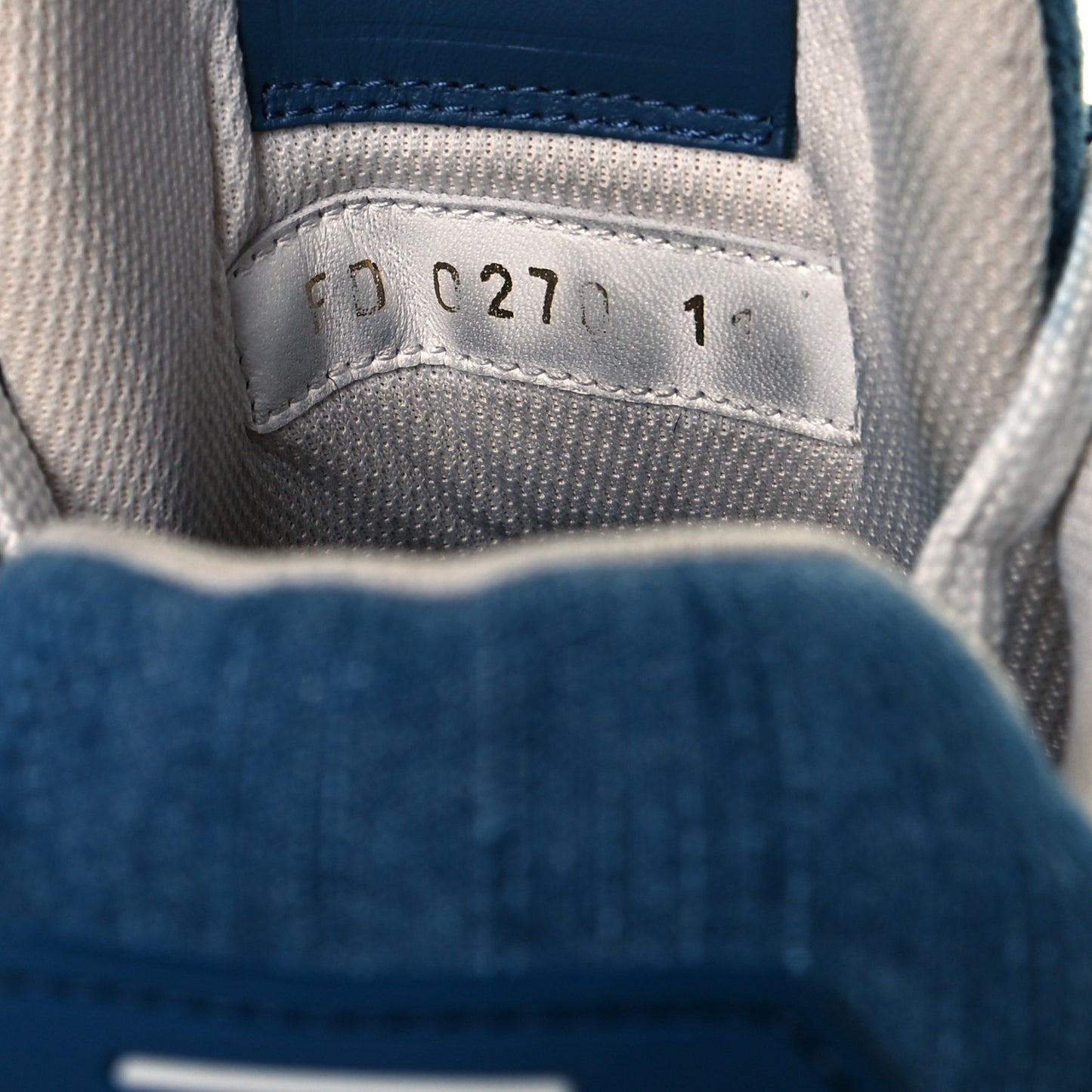 Monogram Denim Mens Trainer Sneakers 11 Blue