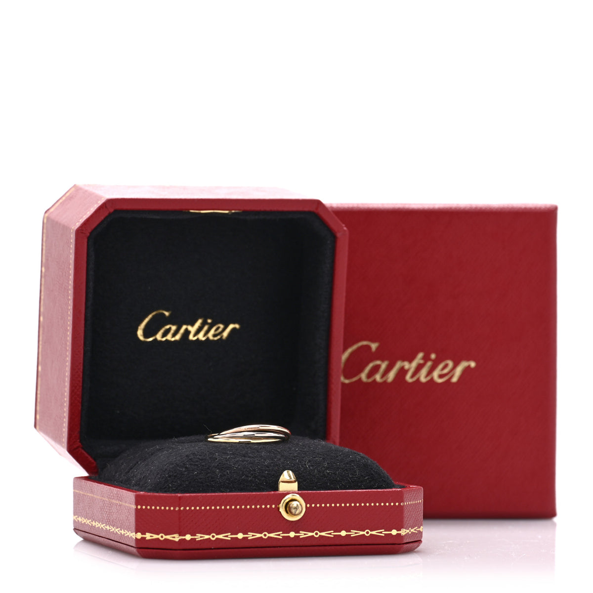 Cartier 18K Pink Yellow White Gold Extra Small Trinity Ring 52 6 5 of 5