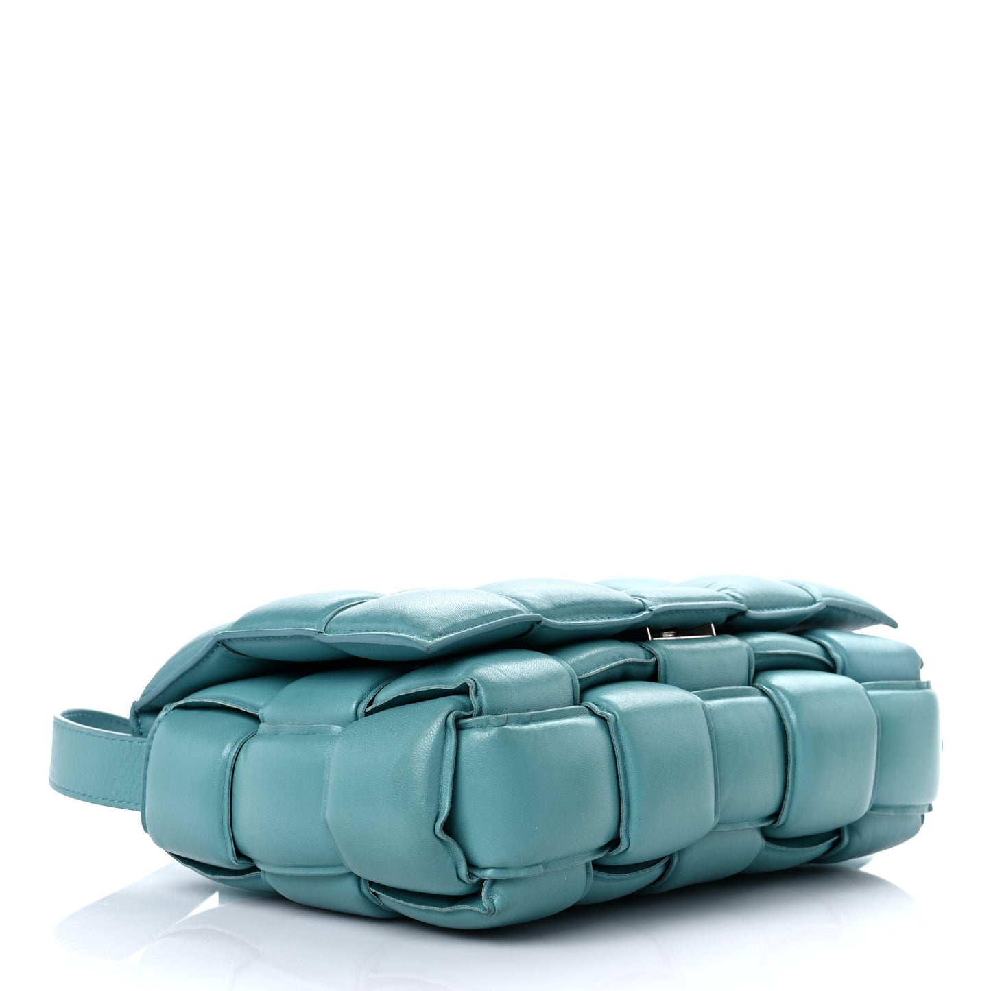 Nappa Maxi Intreccio Padded Cassette Crossbody Bag Linoleum
