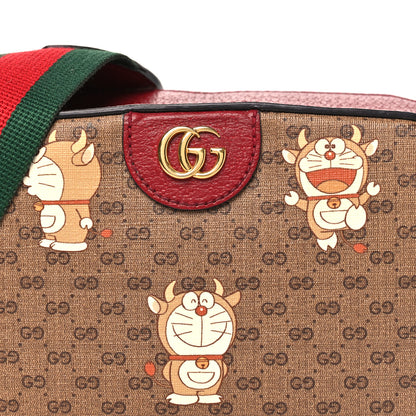 Gucci X DORAEMON Mini Vintage GG Supreme Monogram Shoulder Bag Beige Cherry Red 8 of 11