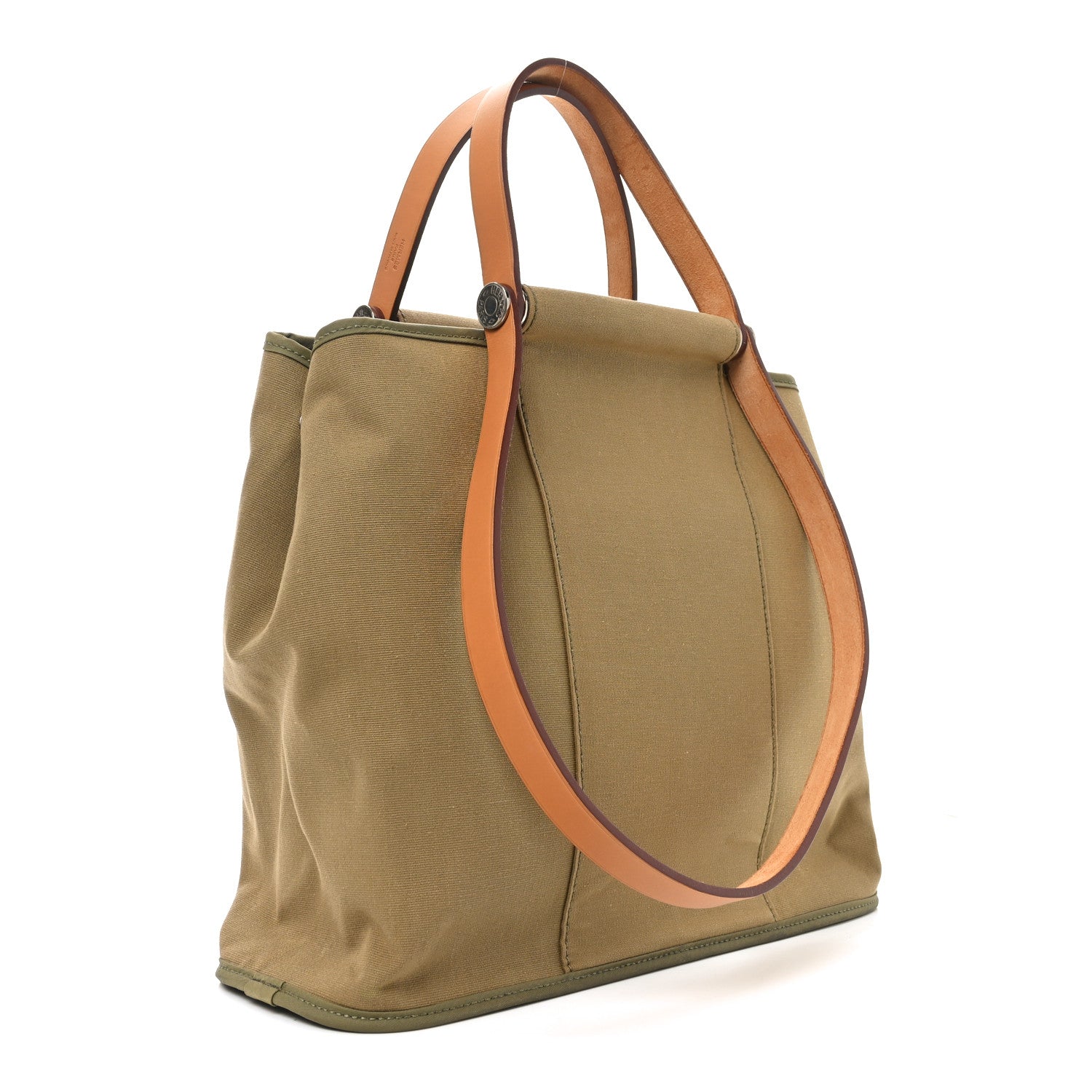 Hermes Toile Cabag 32 Vert Miliatire 3 of 9
