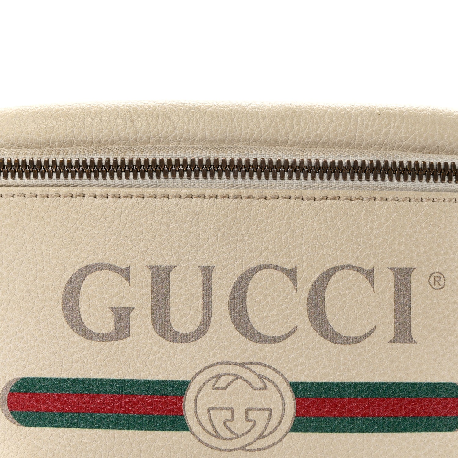 Gucci Grained Calfskin Small Logo Belt Bag White 7 of 10