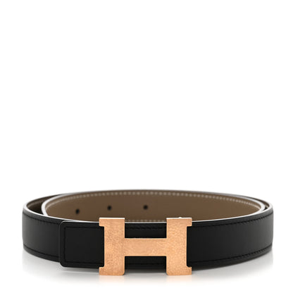 Hermes Swift Epsom 24mm Mini Martelee Constance Belt 70 Etoupe Black 1 of 6