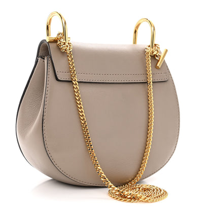 Chloe Suede Smooth Calfskin Mini Drew Shoulder Bag Motty Grey 3 of 9