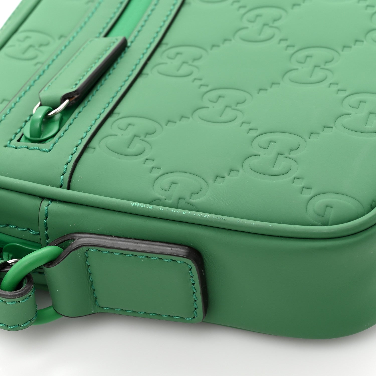 Gucci Rubber Effect Monogram GG Crossbody Bag New Shamarock 10 of 10