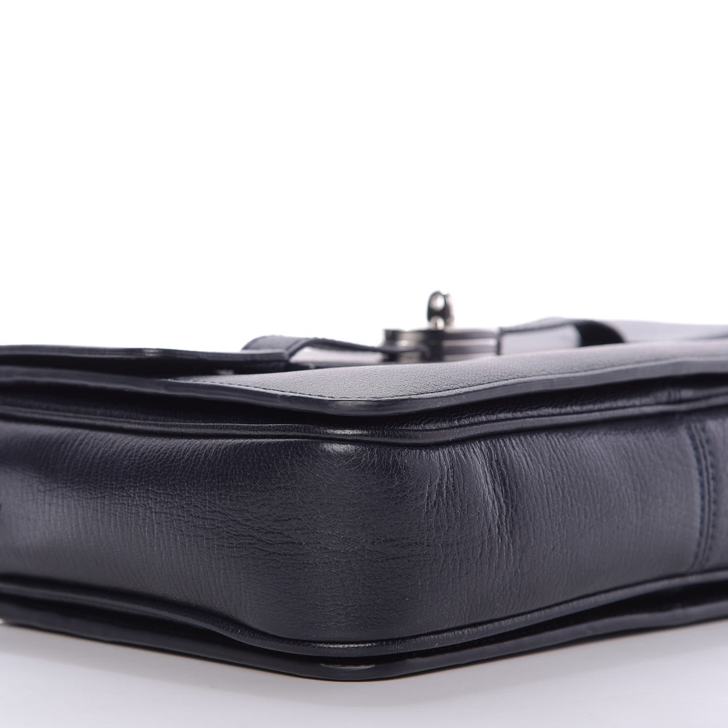Shiny Goatskin Bayswater Shoulder Bag Midnight