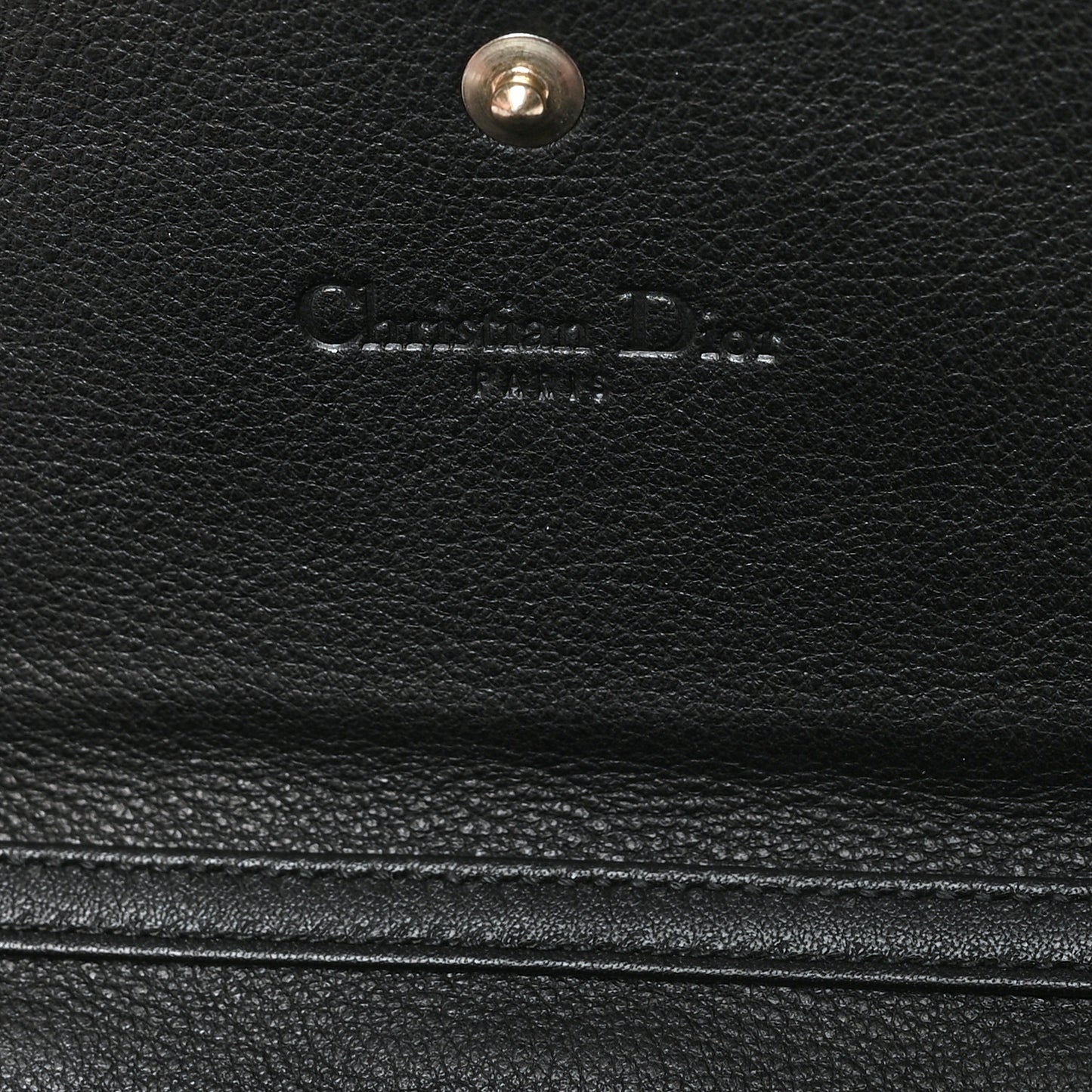 Patent Cannage Lady Dior Rendezvous Wallet On Chain Black Black