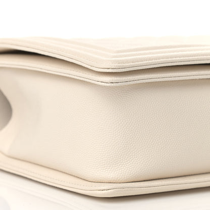 Chanel Caviar Quilted New Medium Boy Flap Ivory 8 of 9