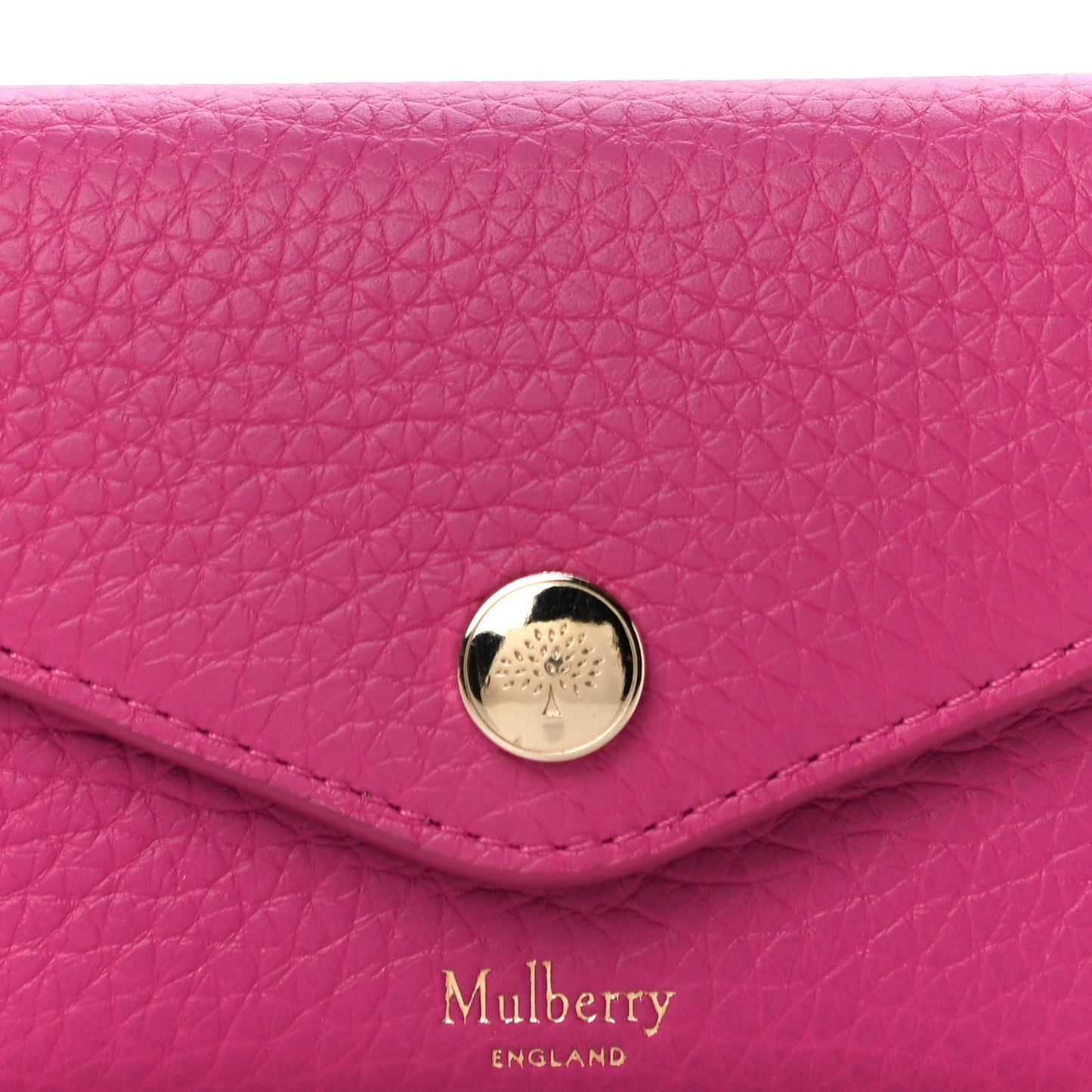 Heavy Grain Folded Multi Card Case Wallet Pink