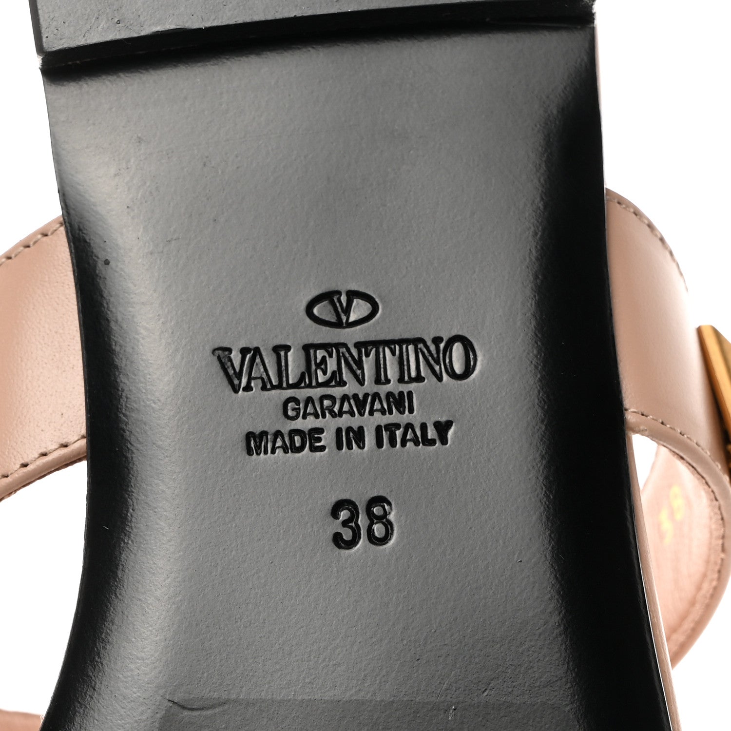Valentino Garavani Calfskin Roman Stud Flat Slide Sandals 38 Rose Cannelle 6 of 9