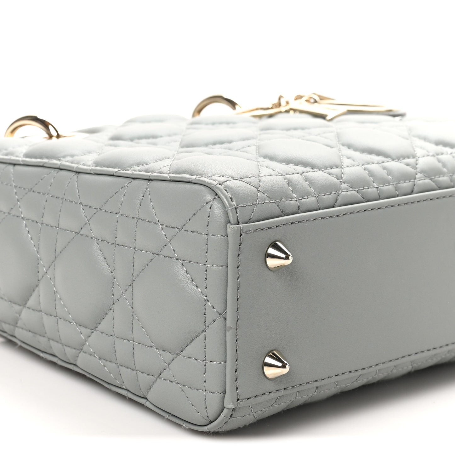 Lambskin Cannage Small My ABCDior Lady Dior Grey