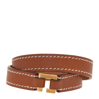Hermes Barenia Rivale Double Tour Bracelet S Fauve 3 of 7