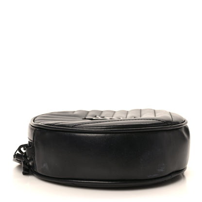 Saint Laurent Calfskin Matelasse Chevron Round Vinyle Camera Bag Black 4 of 8