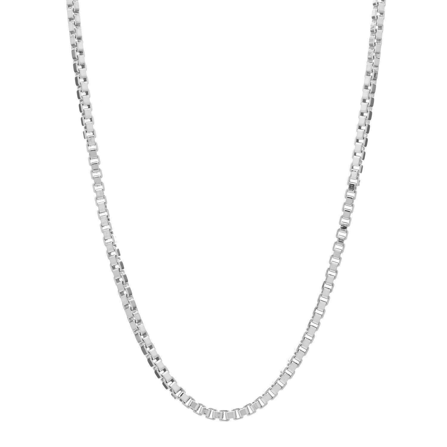 Tiffany Sterling Silver 4mm Venetian Link Necklace 1 of 3