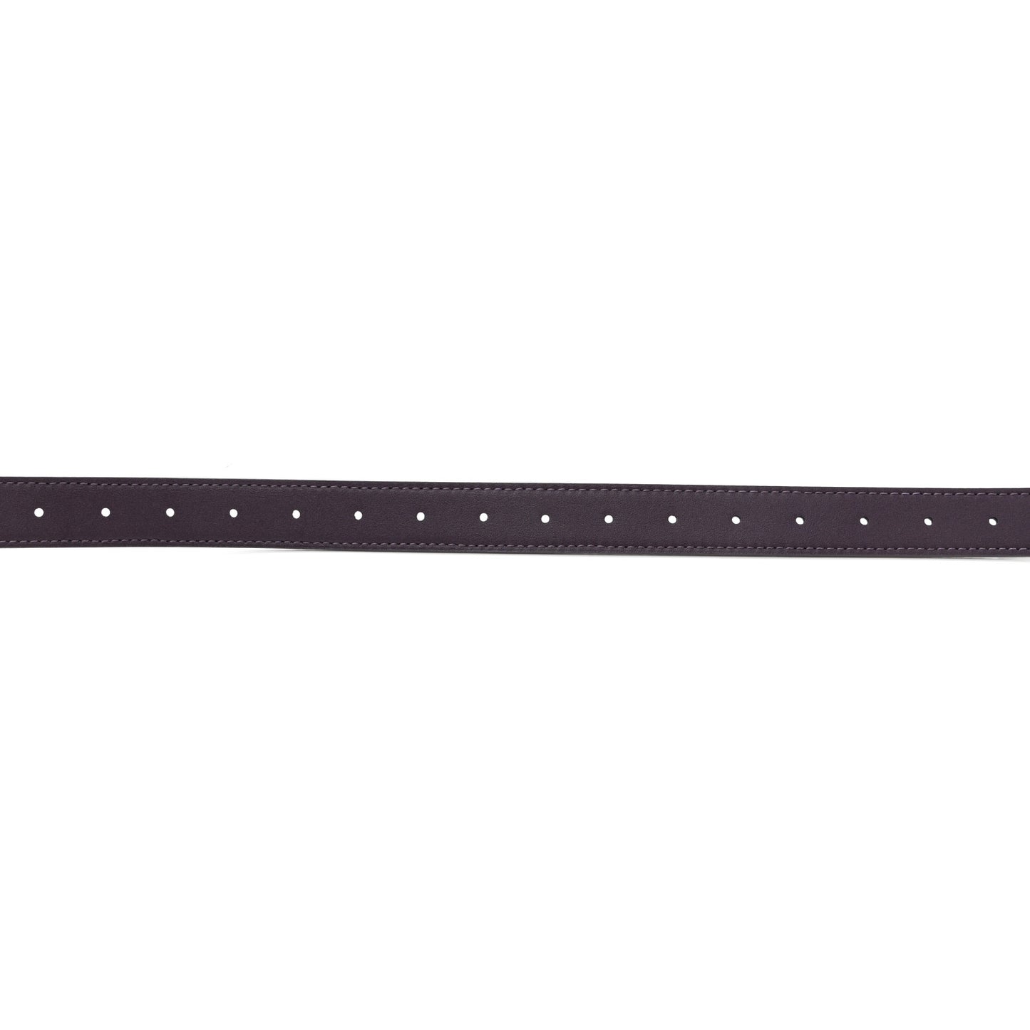 Vegan Leather Logo Belt M/L Eggplant