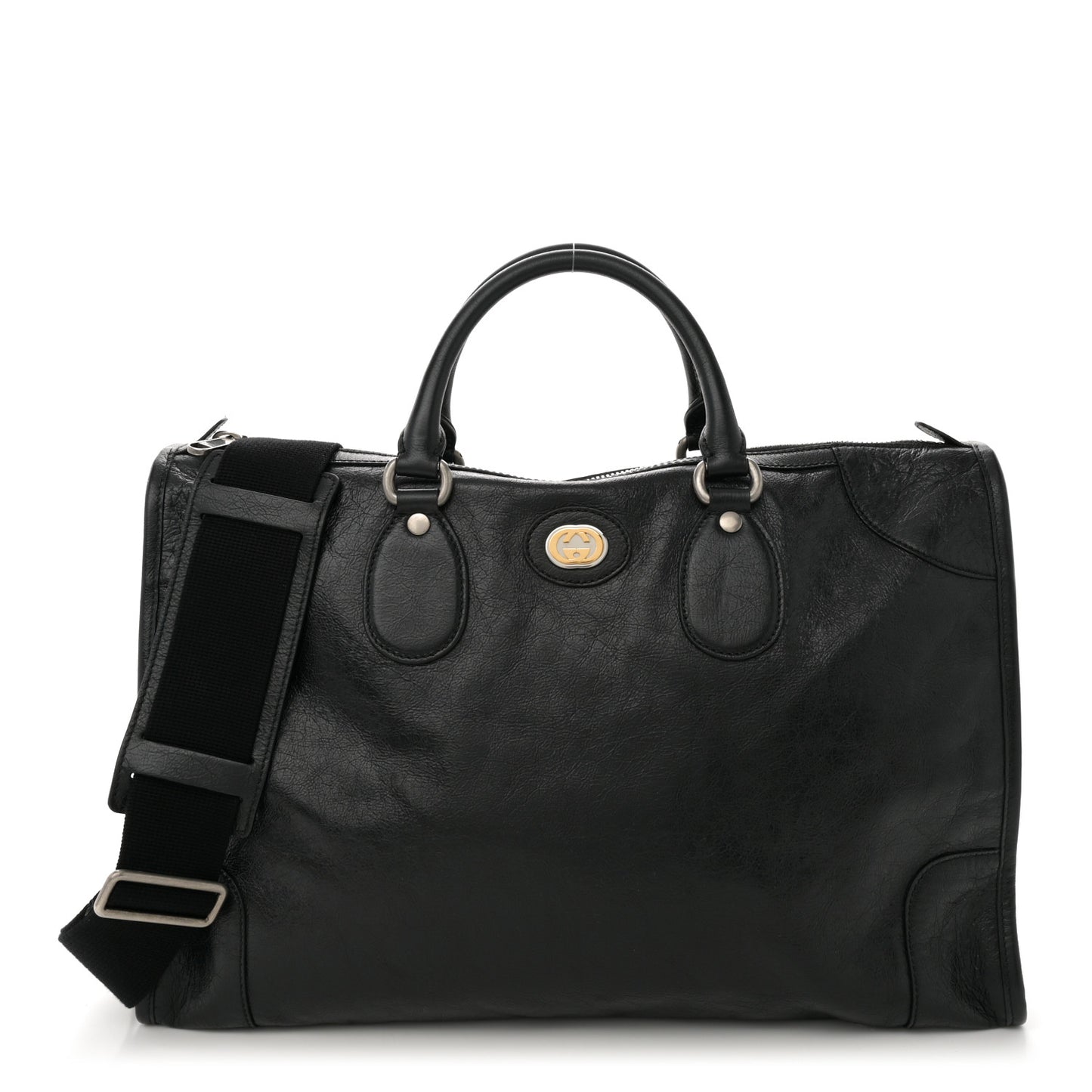 Fluffy Calfskin Morpheus Weekender Duffle Black