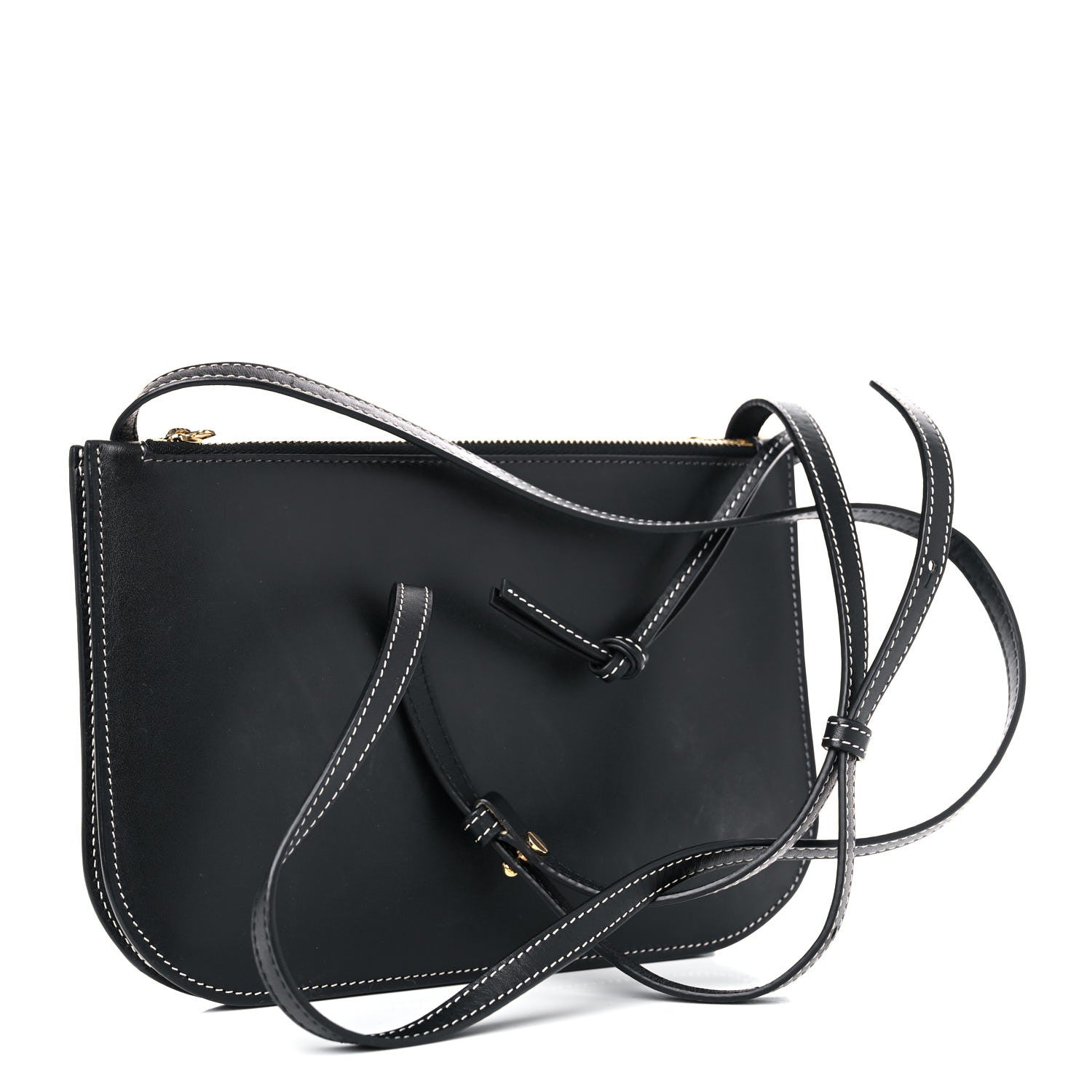 Loewe Calfskin Gate Double Zip Pouch Crossbody Black 2 of 11