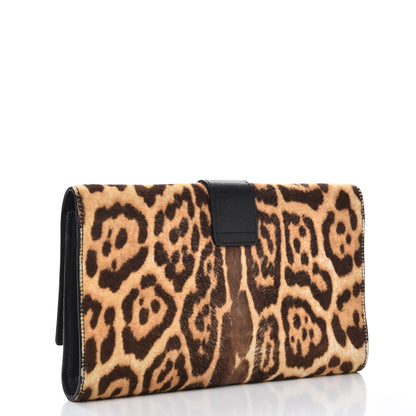 Saint Laurent Pony Hair Leopard Print Y Ligne Clutch 3 of 11