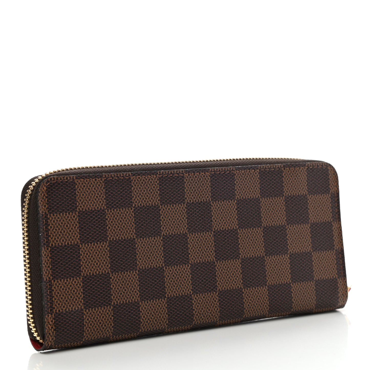 Damier Ebene Clemence Wallet Cherry