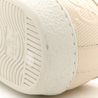 Gucci Calfskin GG Tennis Embossed Mens Ace Sneakers 9 Mystic White 10 of 18
